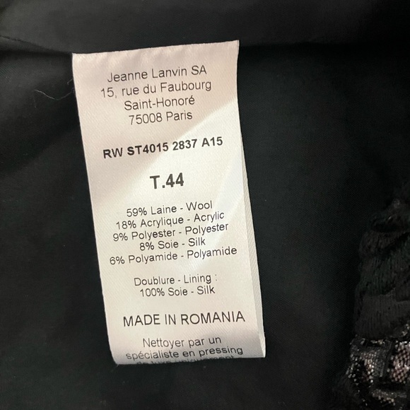 Lanvin Black with Metallic Midi Pencil Skirt For That Special Event - Picture 3 of 5